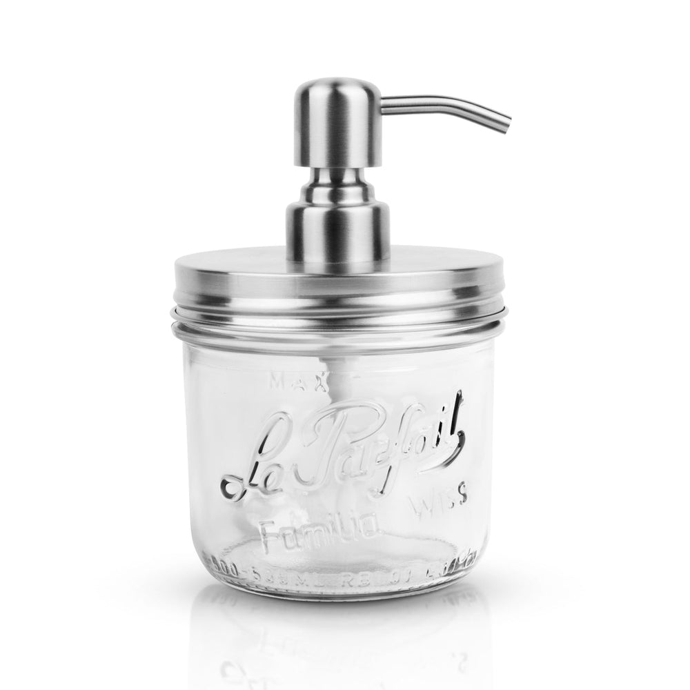Stainless Steel Soap Dispenser with Familia Wiss Jar