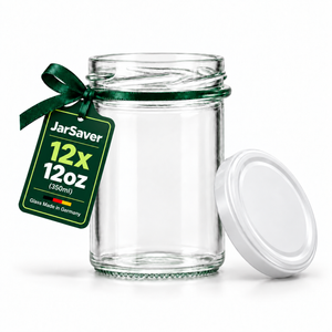 JarSaver 12oz // 350ml Mason Jars with TO82 Lids – Made in Germany
