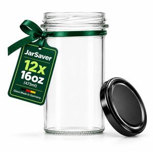 JarSaver 16oz // 473ml Mason Jars with TO82 Lids – Made in Germany