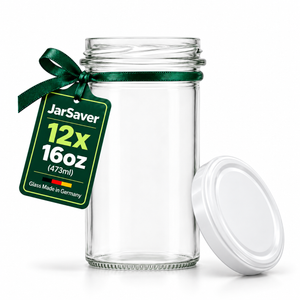 JarSaver 16oz // 473ml Mason Jars with TO82 Lids – Made in Germany