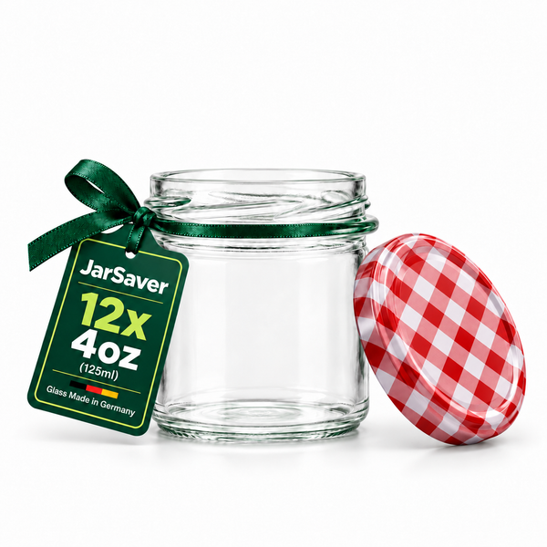 JarSaver 4oz // 125ml Mason Jars with TO66 Lids – Made in Germany