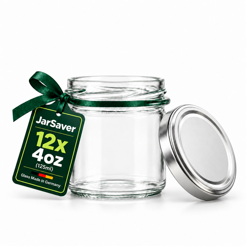 JarSaver 4oz // 125ml Mason Jars with TO66 Lids – Made in Germany