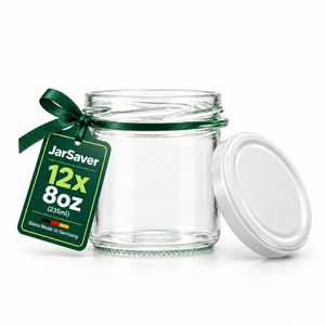 JarSaver 8oz // 235ml Mason Jars with TO82 Lids – Made in Germany