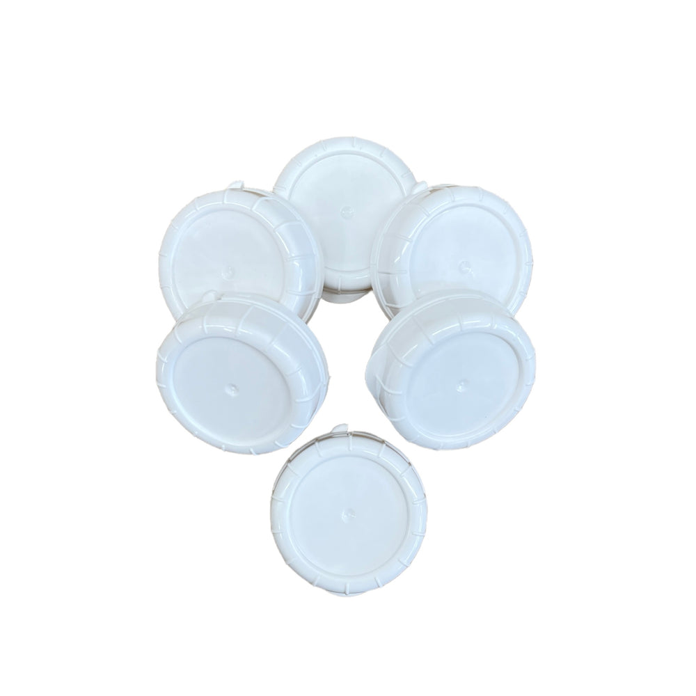 6 Pack Glass Bottle Replacement Caps with Tampered Evident Seal, 48mm Diameter Bottle Lids - Hastingsville