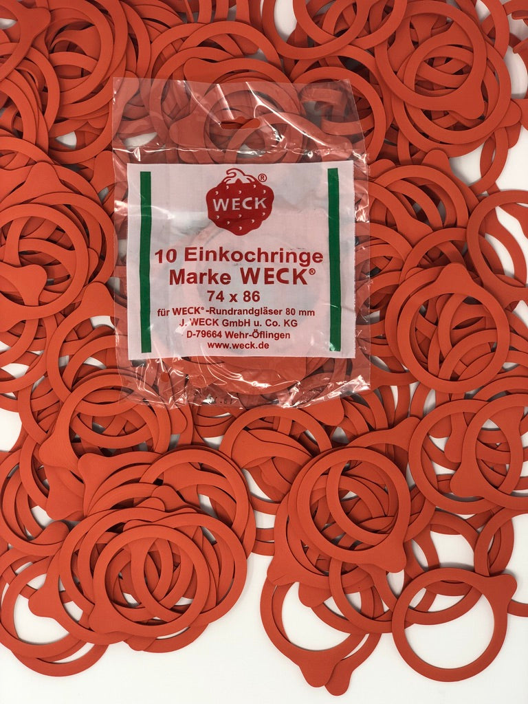 Weck Rubber Rings - Bag of 10 Gaskets - Hastingsville