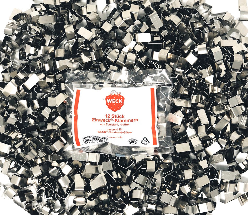 Weck Clips - Stainless Steel Clamps - Bag of 12 - Hastingsville