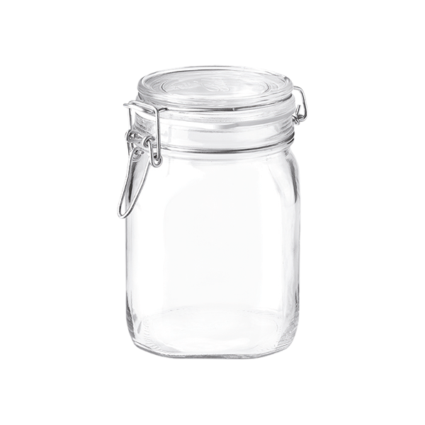 BORMIOLI FIDO CLEAR GLASS 1L (33 3/4oz) STORAGE JAR - Hastingsville