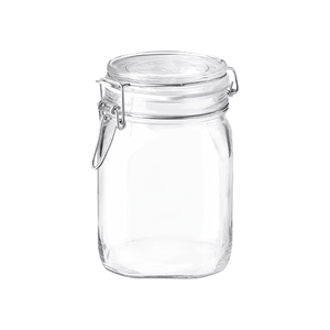 BORMIOLI FIDO CLEAR GLASS 1L (33 3/4oz) STORAGE JAR - Hastingsville
