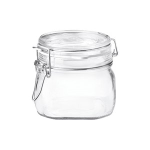 BORMIOLI FIDO CLEAR GLASS 0.5L (17oz) STORAGE JAR - Hastingsville